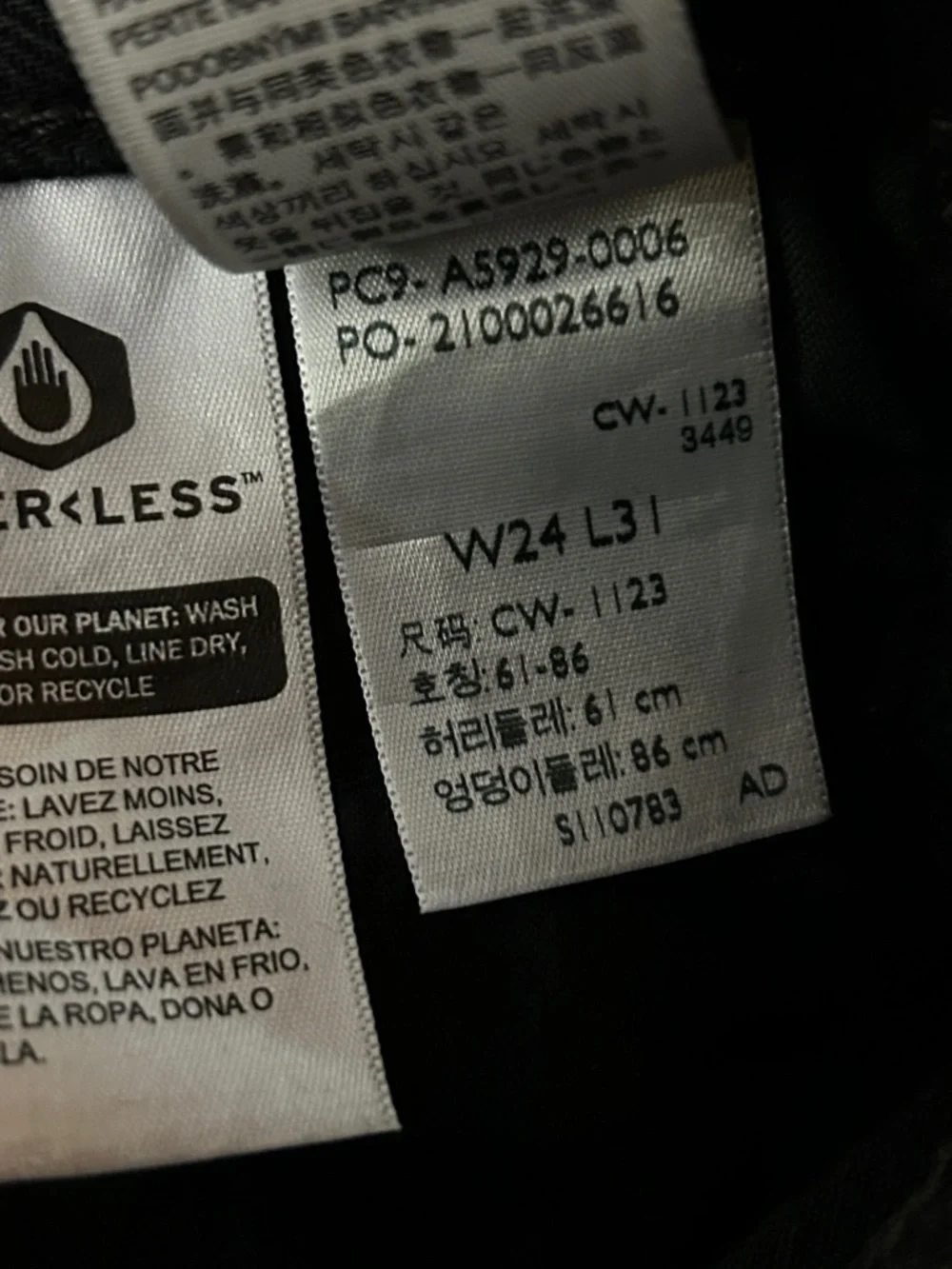 Levi’s ‘94 Baggy Wide Jeans in Dark Grey Size 24 - Picture 9 of 9